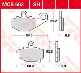 Колодки тормозные дисковые MCB662  - 1