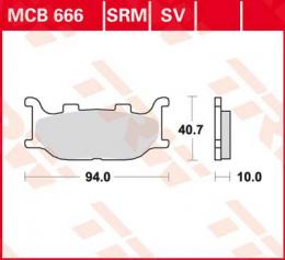 Колодки тормозные дисковые MCB666  - 1