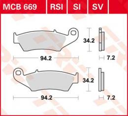 Колодки тормозные дисковые MCB669RSI  - 1