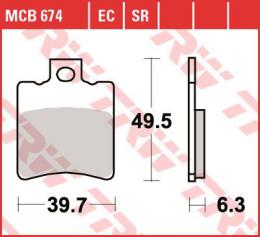 Изображение продукта Колодки тормозные дисковые MCB674 