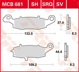 Изображение продукта Колодки тормозные дисковые MCB681SV 