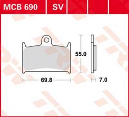 Колодки тормозные дисковые MCB690  - 1