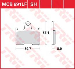 Изображение продукта Колодки тормозные дисковые MCB691SH 