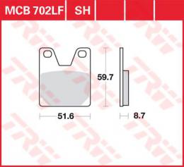 Изображение продукта Колодки тормозные дисковые MCB702SH 