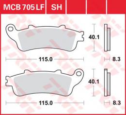 Изображение продукта Колодки тормозные дисковые MCB705SH 