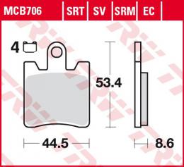 Изображение продукта Колодки тормозные дисковые MCB706 