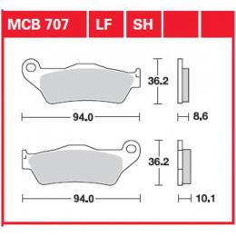 Изображение продукта Колодки тормозные дисковые MCB707 