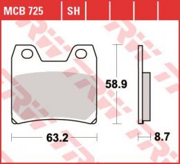 Изображение продукта Колодки тормозные дисковые MCB725SH 