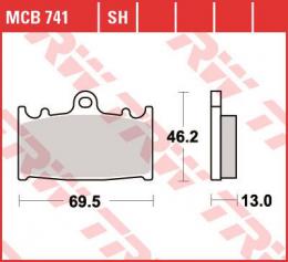 Изображение продукта Колодки тормозные дисковые MCB741SH 