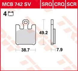 Изображение продукта Колодки тормозные дисковые MCB742SV 