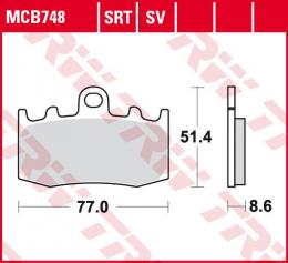 Изображение продукта Колодки тормозные дисковые MCB748SV 