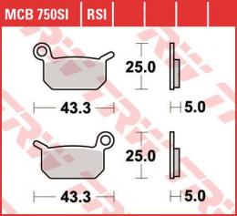 Изображение продукта Колодки тормозные дисковые MCB750SI 