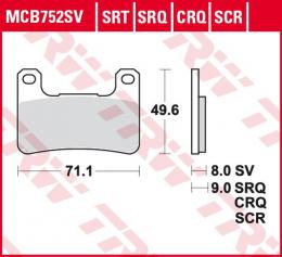 Изображение продукта Колодки тормозные дисковые MCB752CRQ 