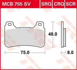 Колодки тормозные дисковые MCB755CRQ  - 1