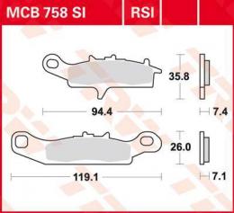 Изображение продукта Колодки тормозные дисковые MCB758SI 