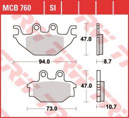 Колодки тормозные дисковые MCB760  - 1