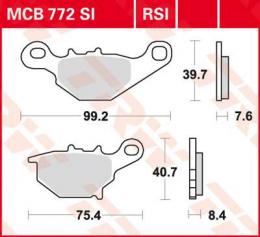 Изображение продукта Колодки тормозные дисковые MCB772SI 