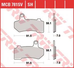 Изображение продукта Колодки тормозные дисковые MCB781SH 