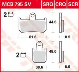 Изображение продукта Колодки тормозные дисковые MCB795SV 