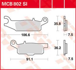 Изображение продукта Колодки тормозные дисковые MCB802SI 