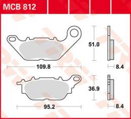 Колодки тормозные дисковые MCB812  - 1