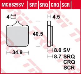 Изображение продукта Колодки тормозные дисковые MCB829SV 