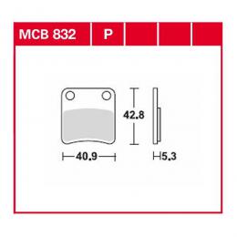 Изображение продукта Колодки тормозные дисковые MCB832P 