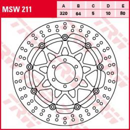 Изображение продукта Тормозной диск MSW211 