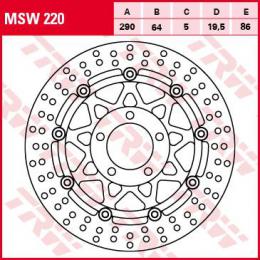 Изображение продукта Тормозной диск MSW220 