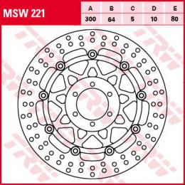 Изображение продукта Тормозной диск MSW221 