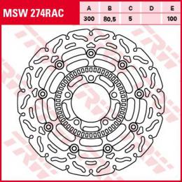 Изображение продукта Тормозной диск MSW274RAC 